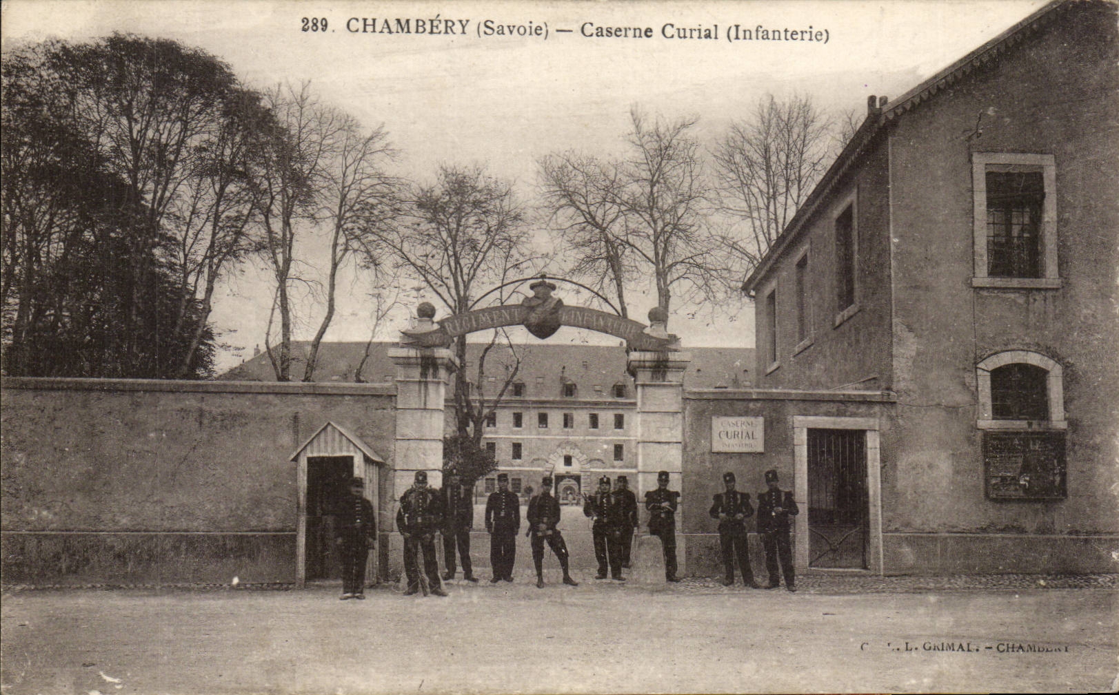 CPA Militaria Chambery Barracks Curial Infantry