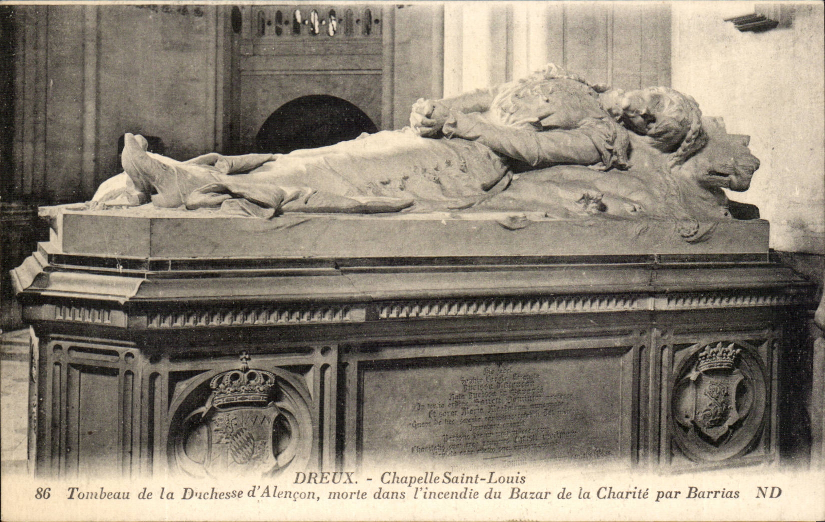 CPA Dreux Vault Saint Louis Tomb of the Duchess of Alencon died in the fire of the bazaar of charity by Barrias