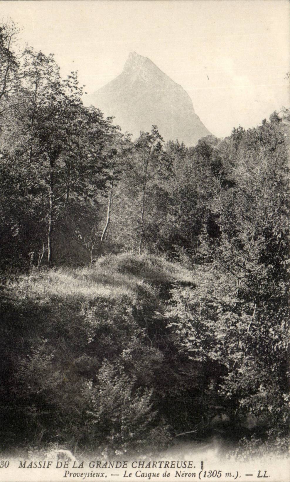 CPA Berg von grossem Chartreuse Proveysieux der Sturzhelm von Neron (1305m)