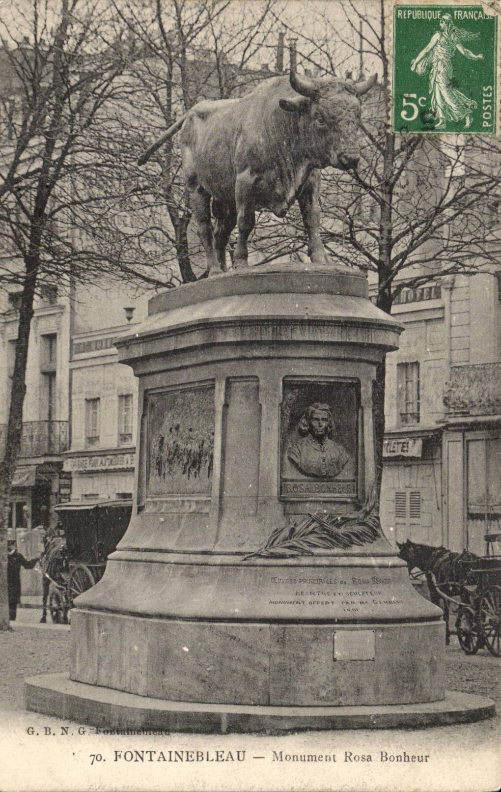 CPA Fontainebleau Monument Rosa Happiness