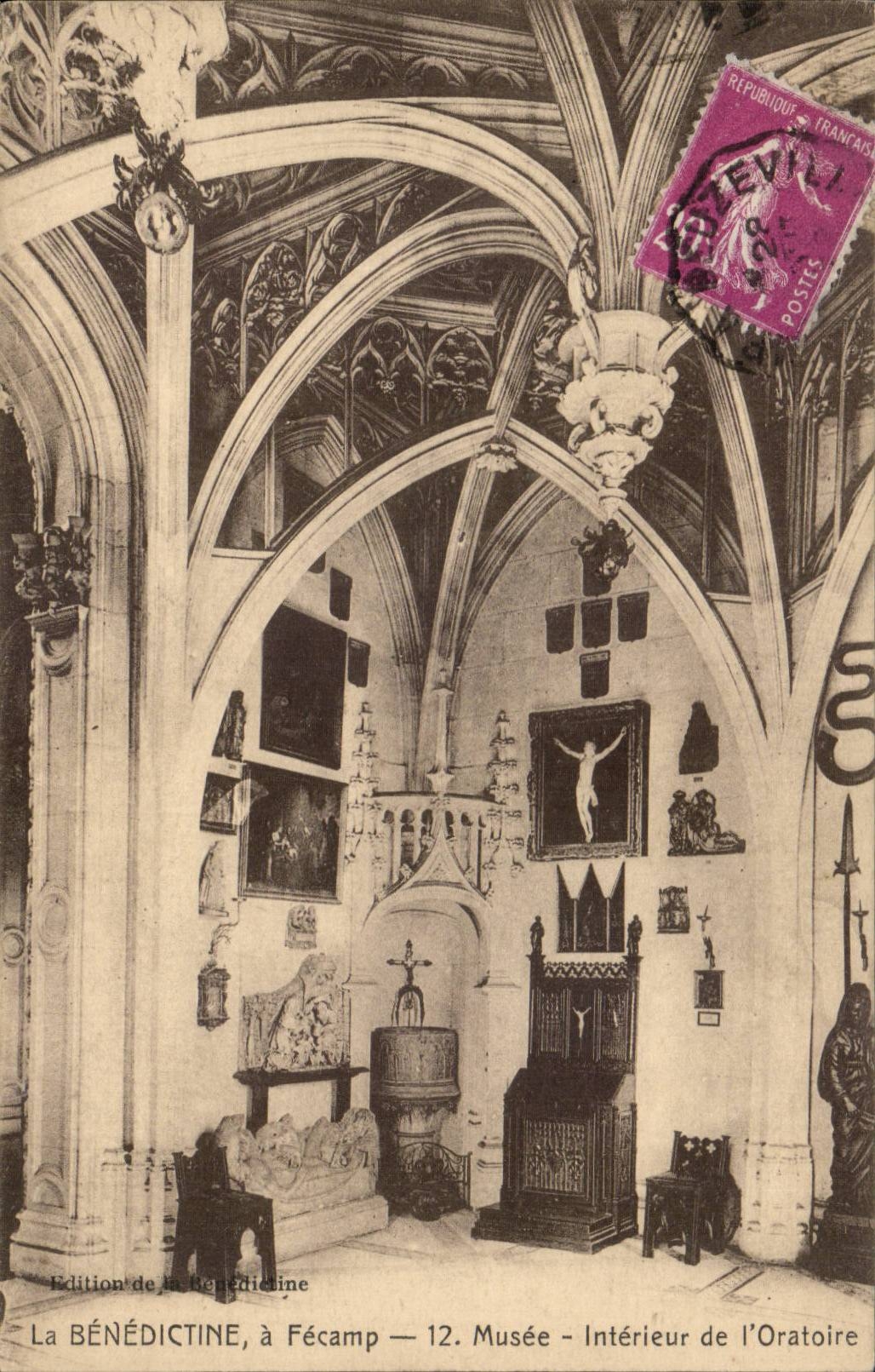 CPA Benediktiner hat Fecamp Musee Innenraum der Beredsamkeit