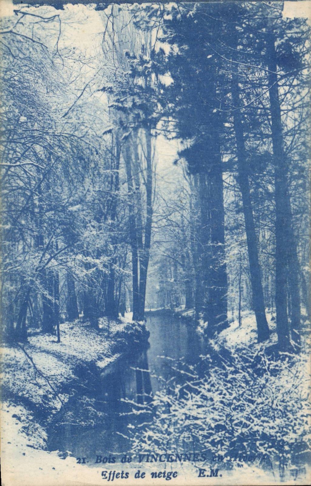 CPA Wood of Vincennes Effect of snow