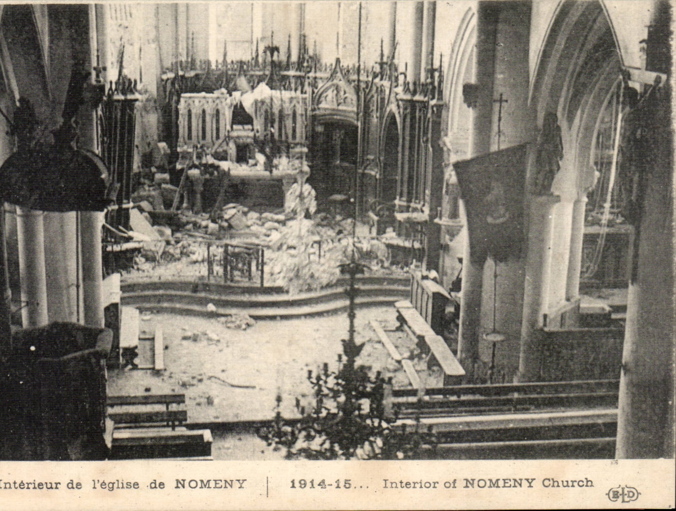 Interior CPA of the church of Nomeny Militaria