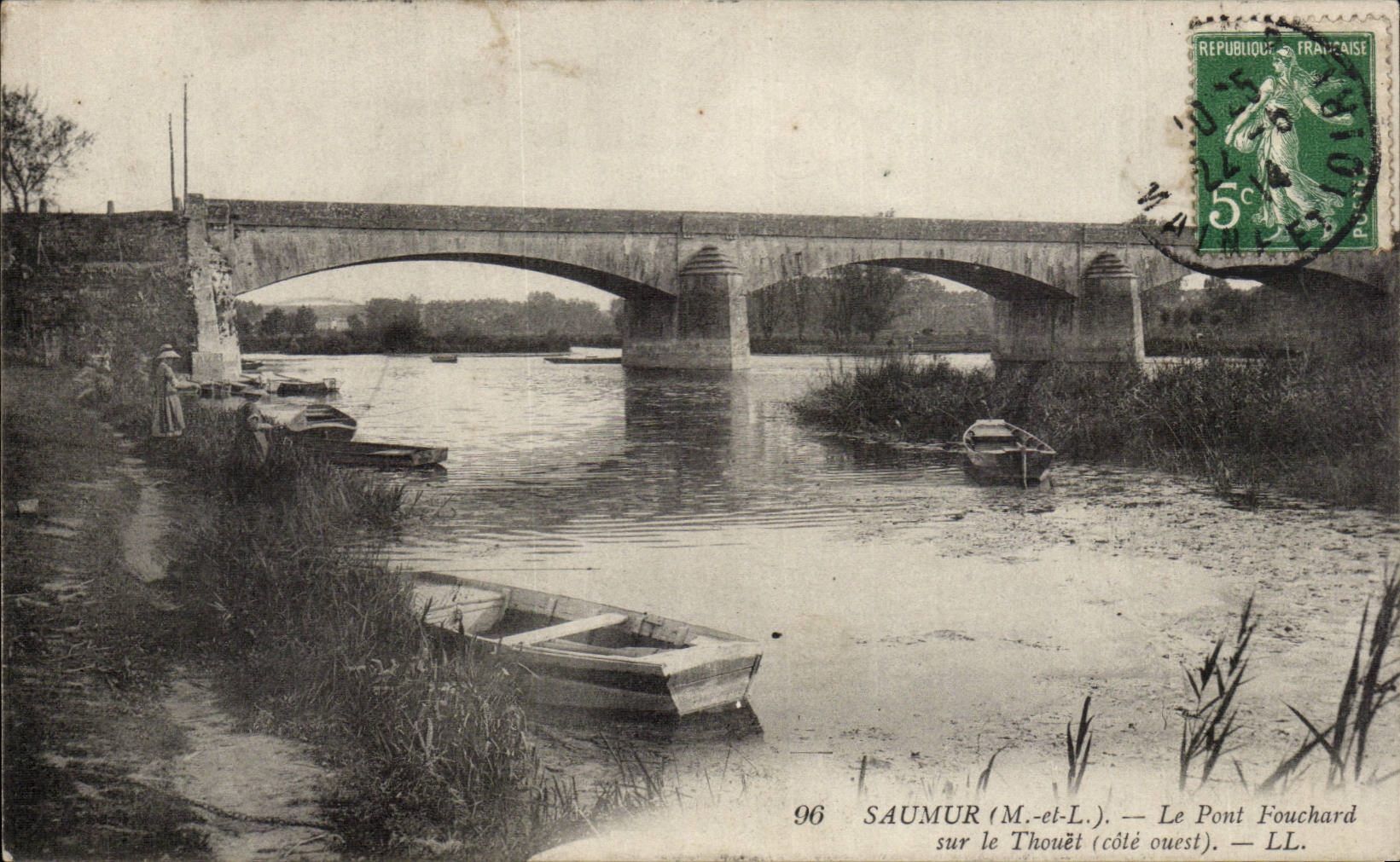 Saumur CPA the Fouchard bridge on Thouet