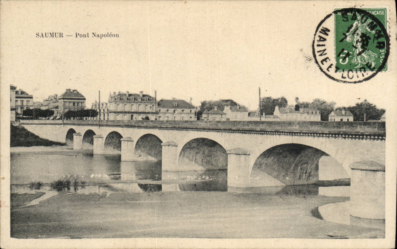CPA Saumur Napoleon Bridge