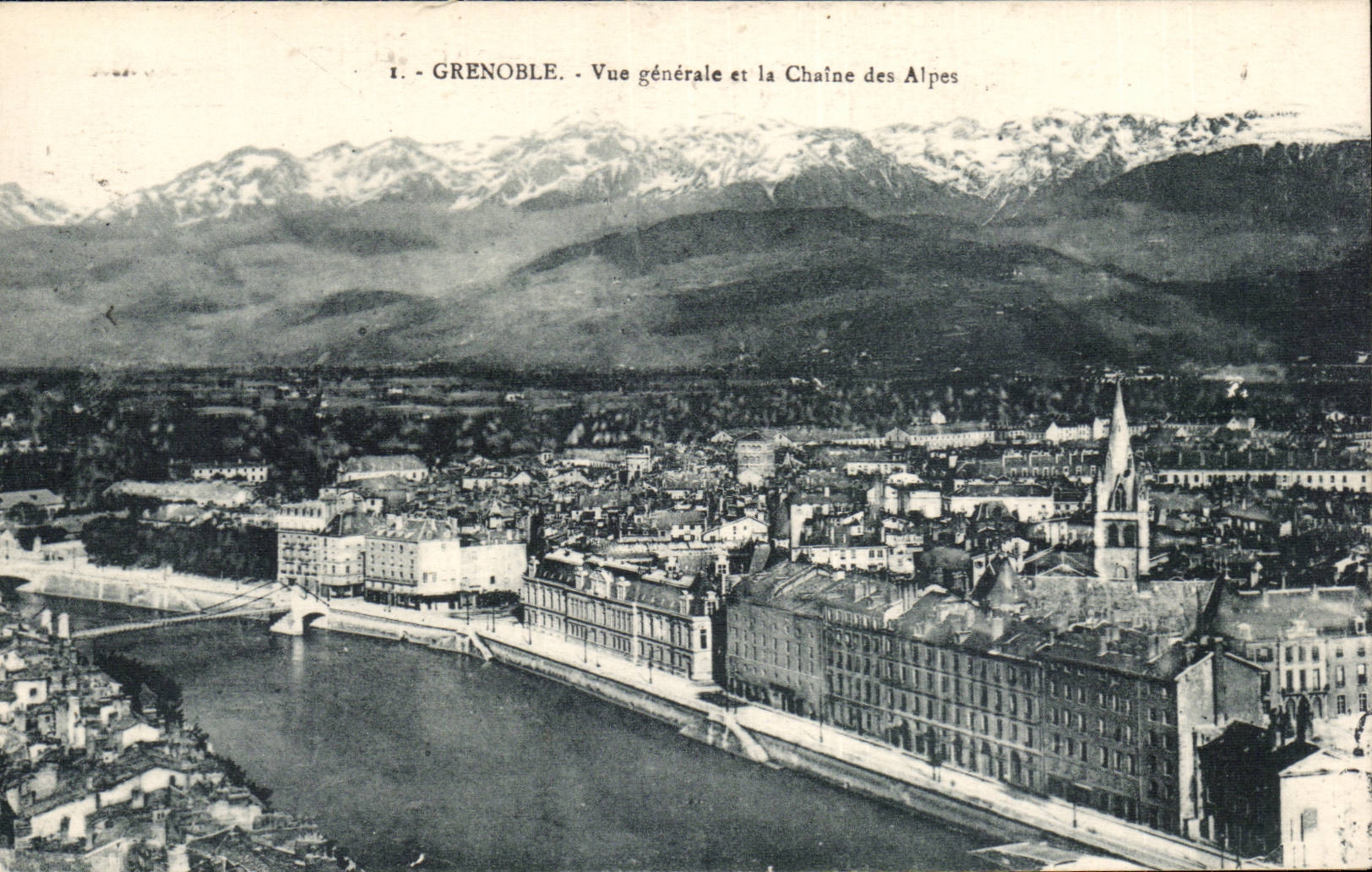 CPA Grenoble View and it the alpine range