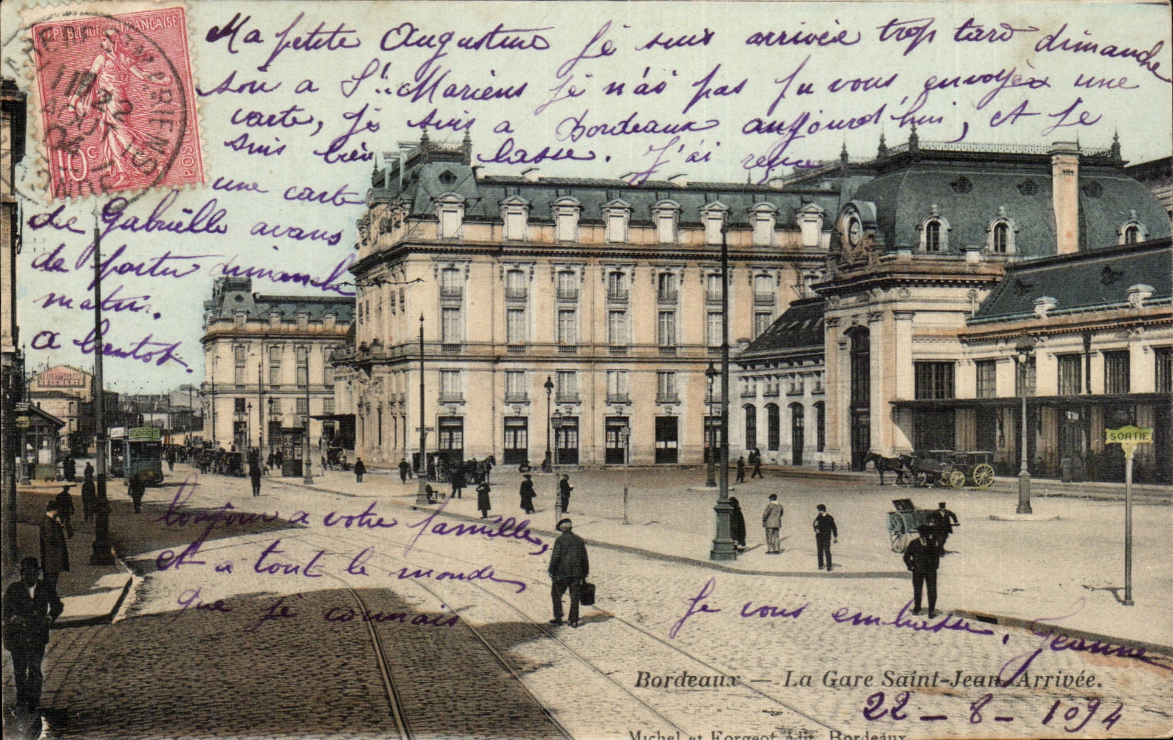 CPA Bordeaux Train station Saint Jean Arrival