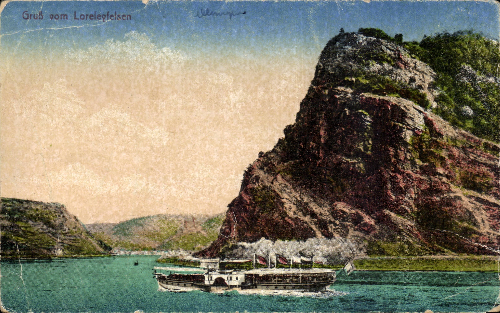CPA Gruss vom Loreleyfelsen 