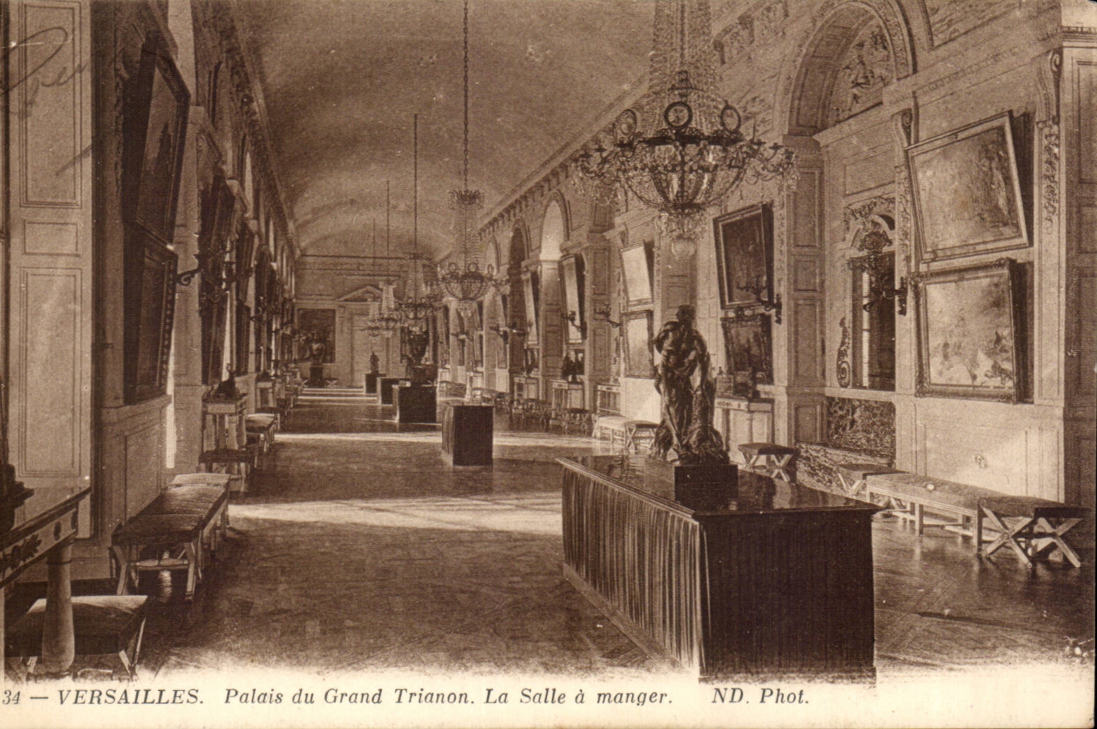 CPA Versailles Palate of large Trianon dining room