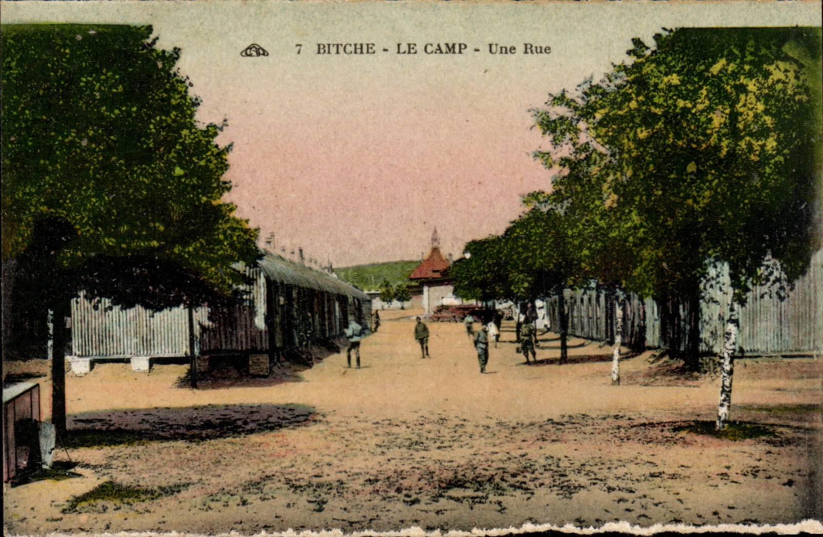 CPA Militaria Bitche the camp a street