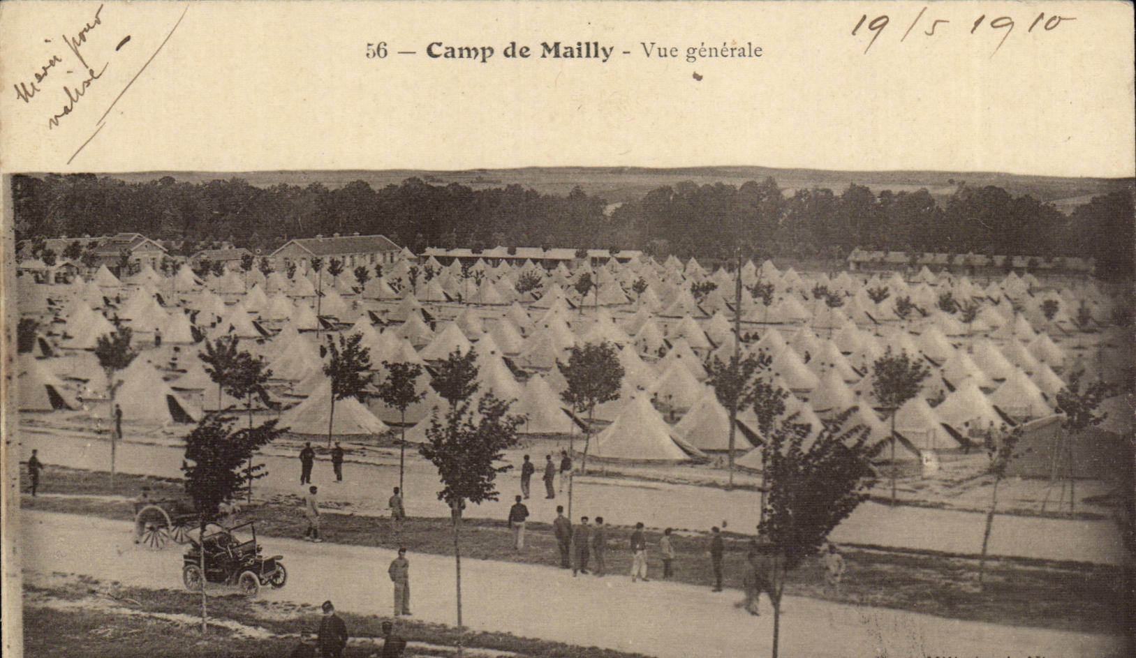 CPA Militaria Camp of Mailly View