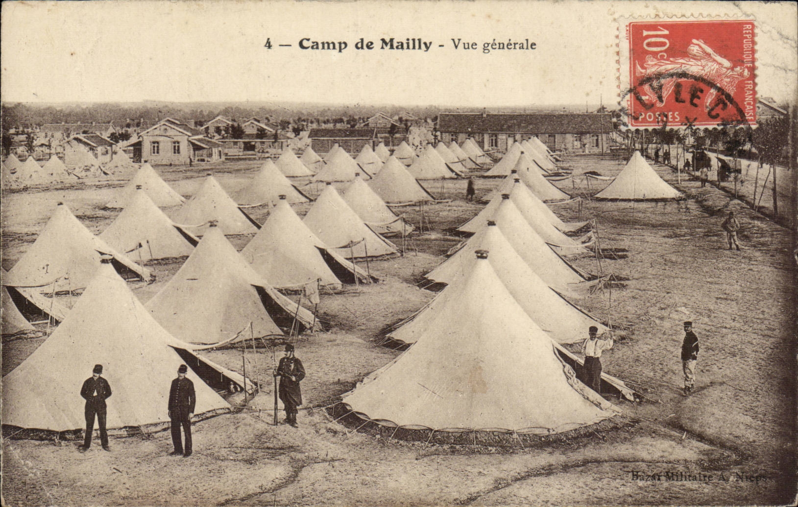 CPA Militaria Camp of Mailly View