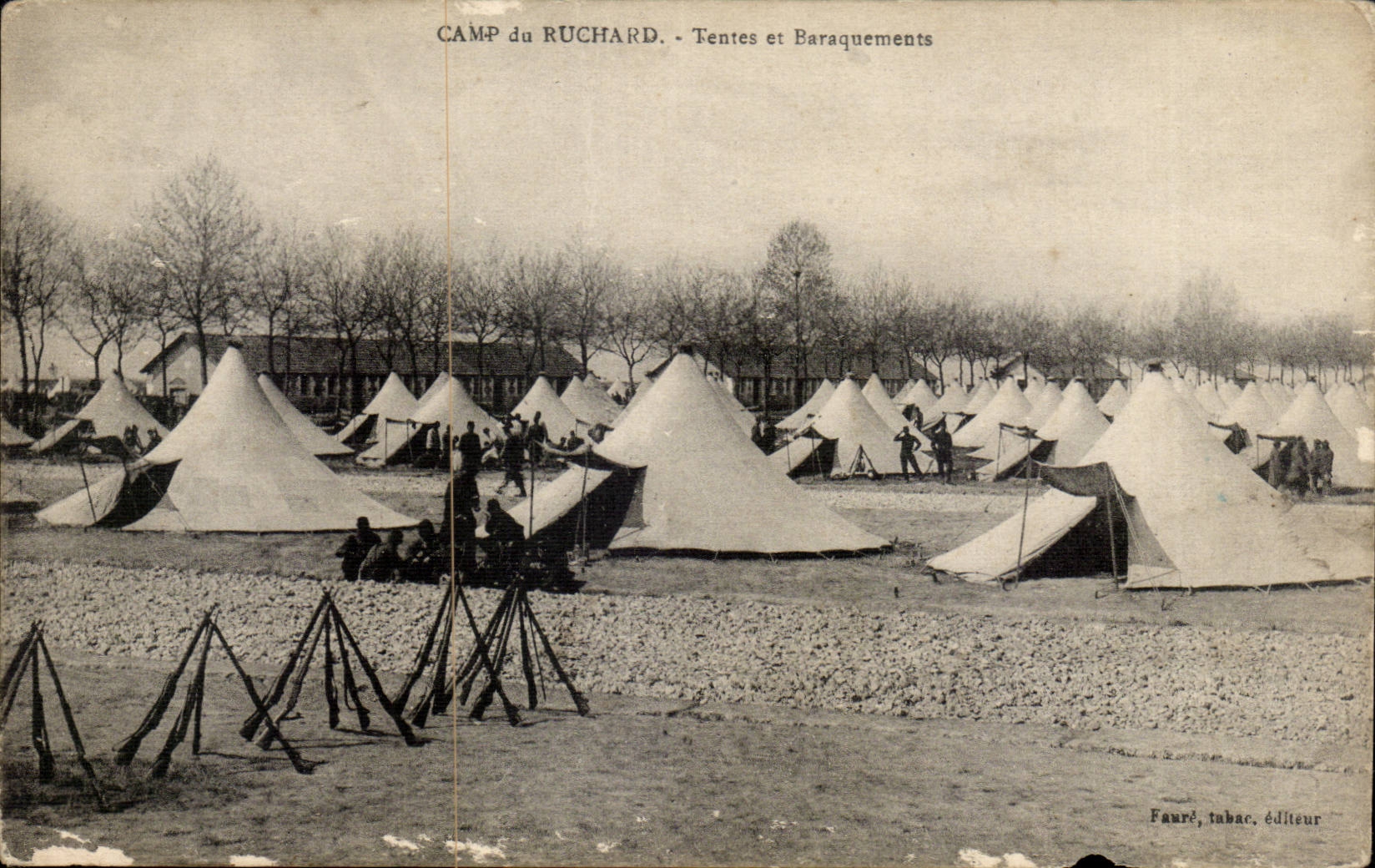 CPA Militaria Camp of Ruchard Tents and hutments