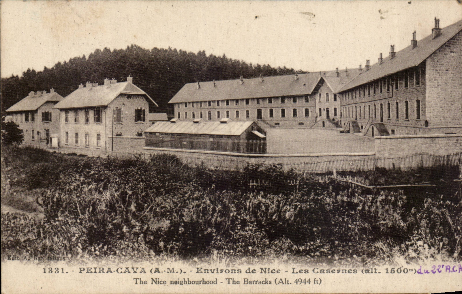 CPA Militaria Peira untergrub Umlagerungen von Nizza die Kasernen