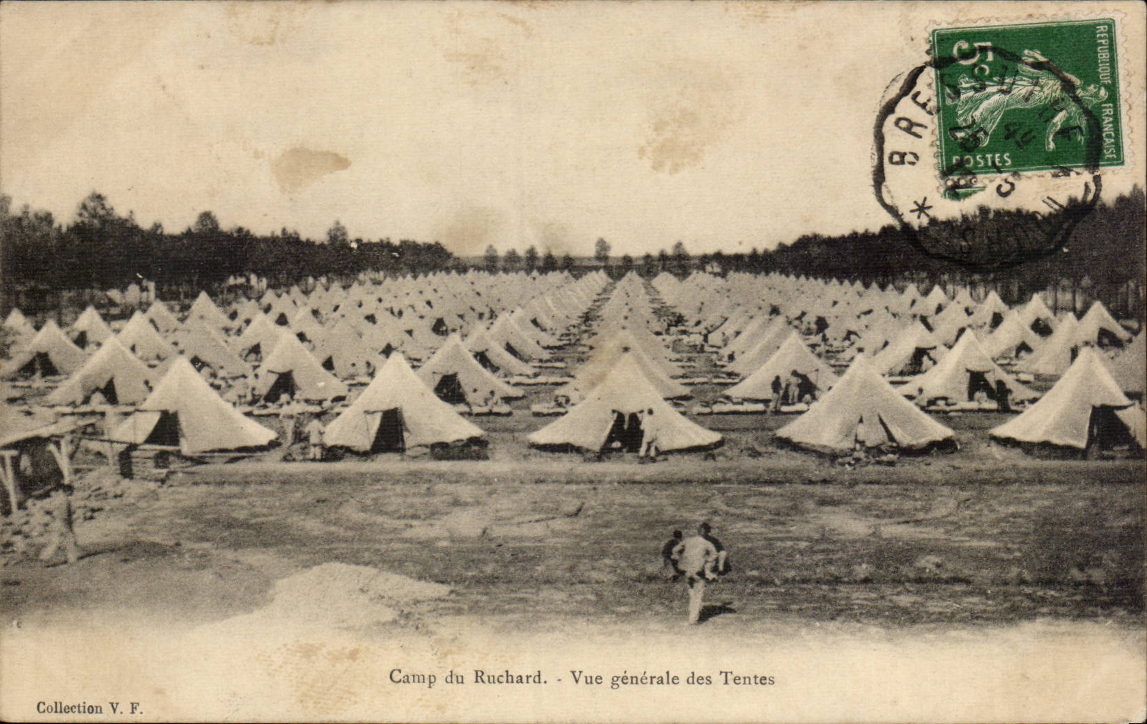 CPA Militaria Camp du Ruchard Vue generale des tentes