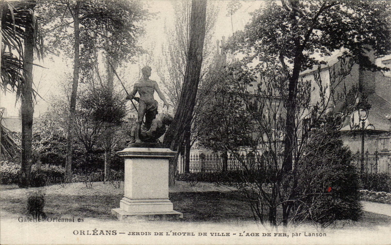 CPA Orleans Garden of the town hall the old one of iron by lanson