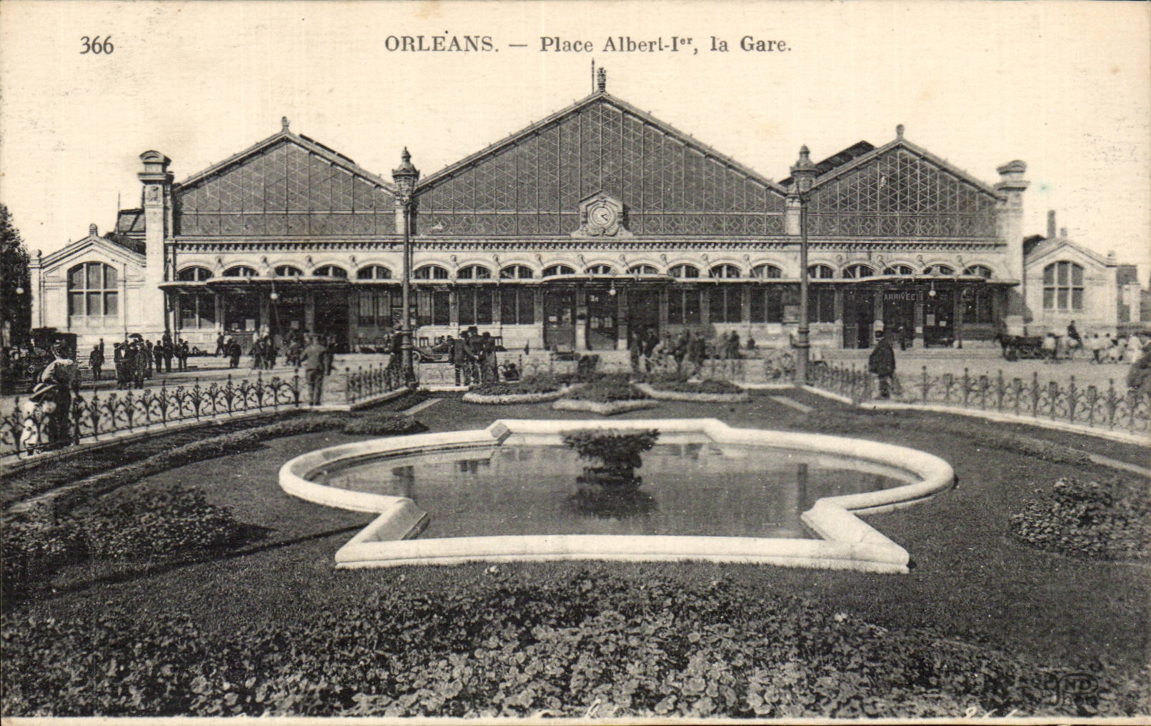 CPA Orleans Places Albert Train station 1st