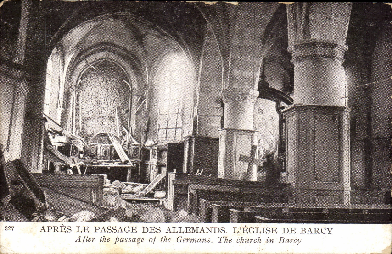 CPA After the passage of German Church of Barcy