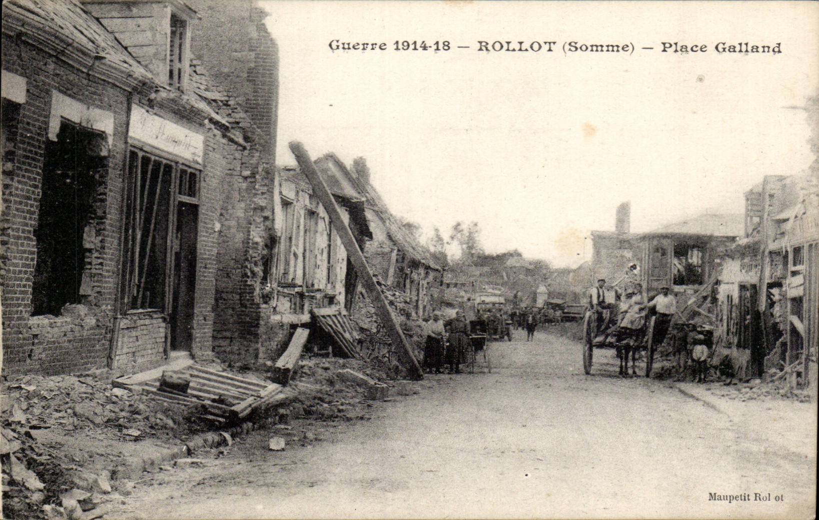 CPA Rollot Places Galland