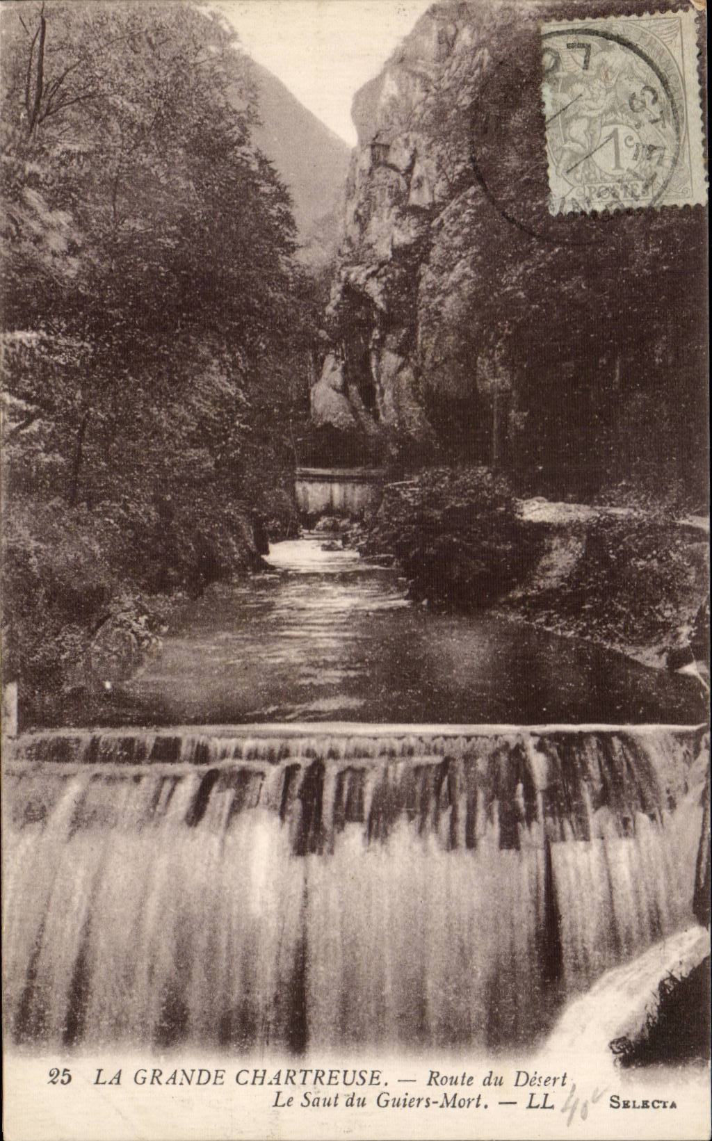 Grosse CPA Chartreuse Strasse der Wuste der Sprung von totem Guiers