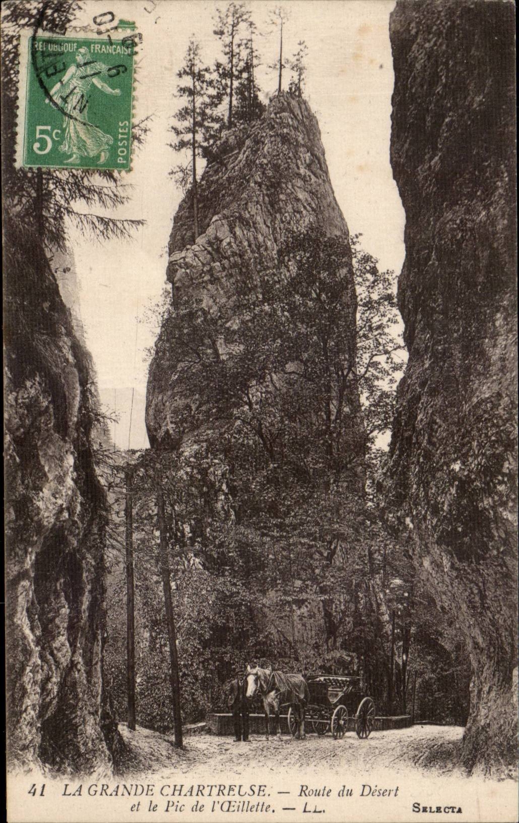 CPA grosse Chartreuse Strasse der Wuste und die Spitze der olmohnblume (netter Schuss)