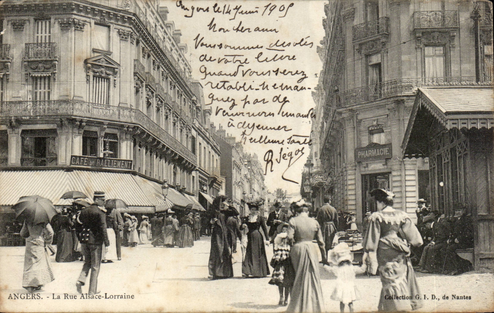 CPA Angers the street Lorraine Alsace