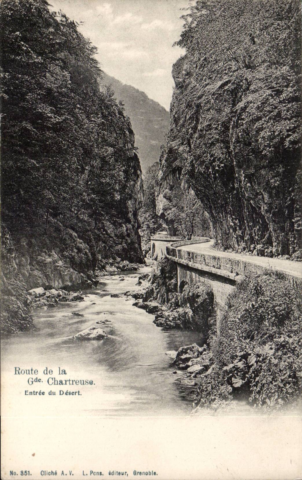 Grosser Chartreuse Eingang Dauphine-CPA der Wuste