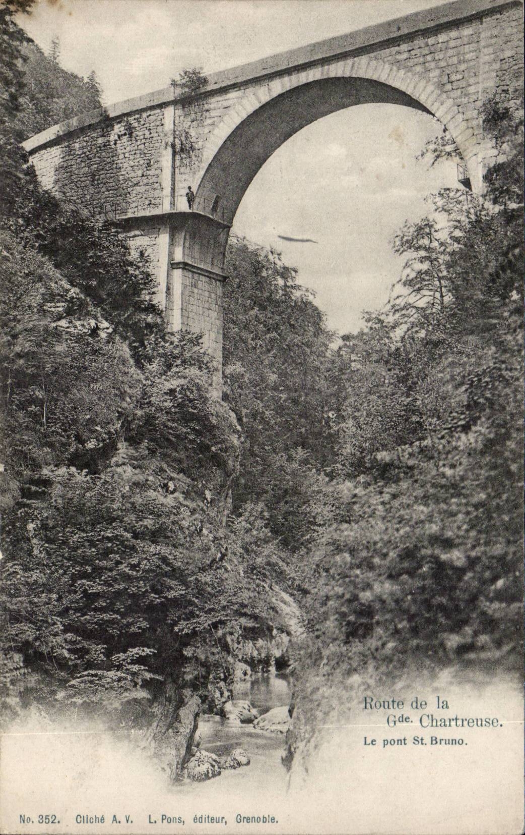 Strasse Dauphine-CPA von grossem Chartreuse die Brucke Str Bruno