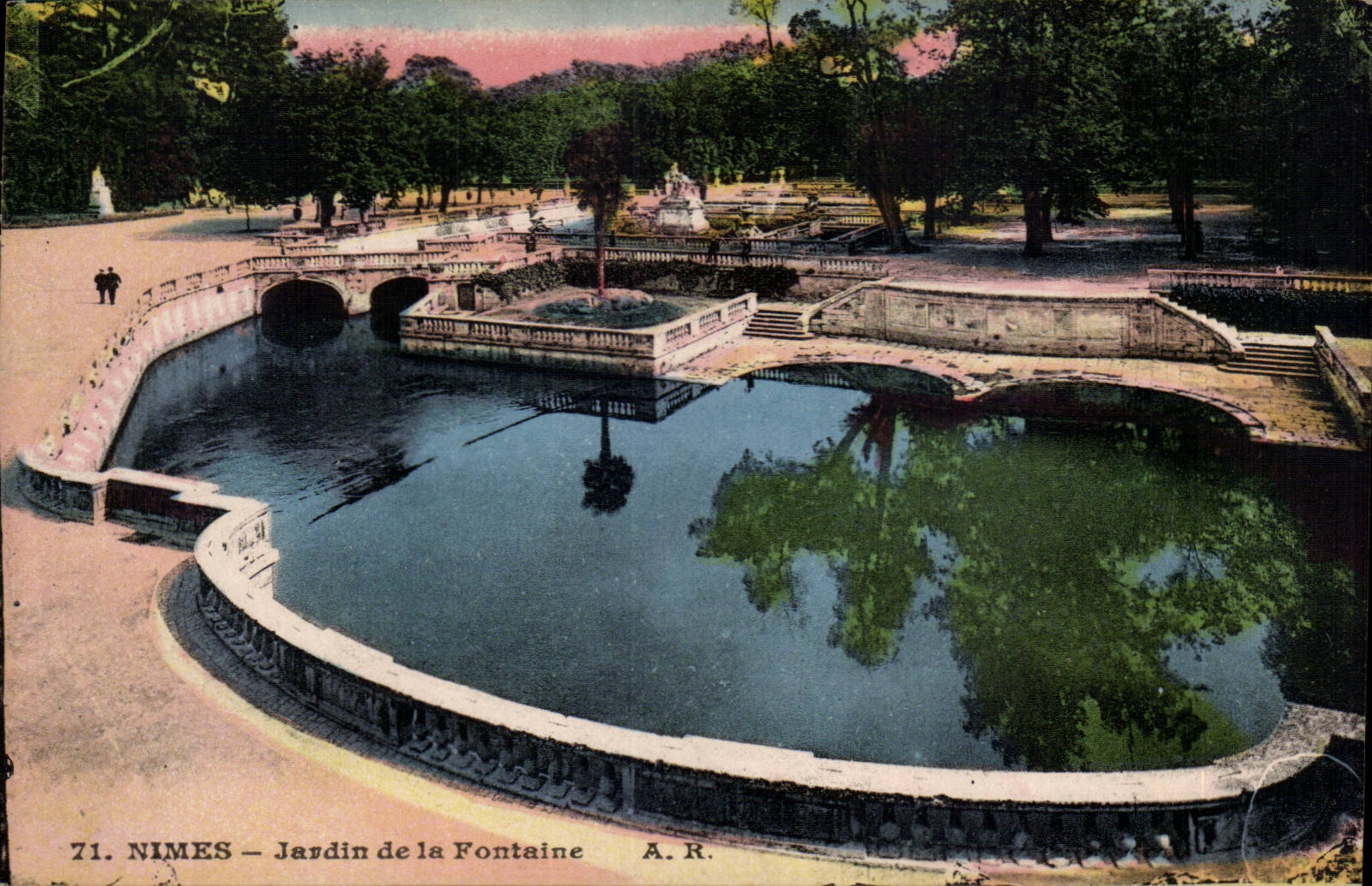 CPA Nimes Garten des Brunnens