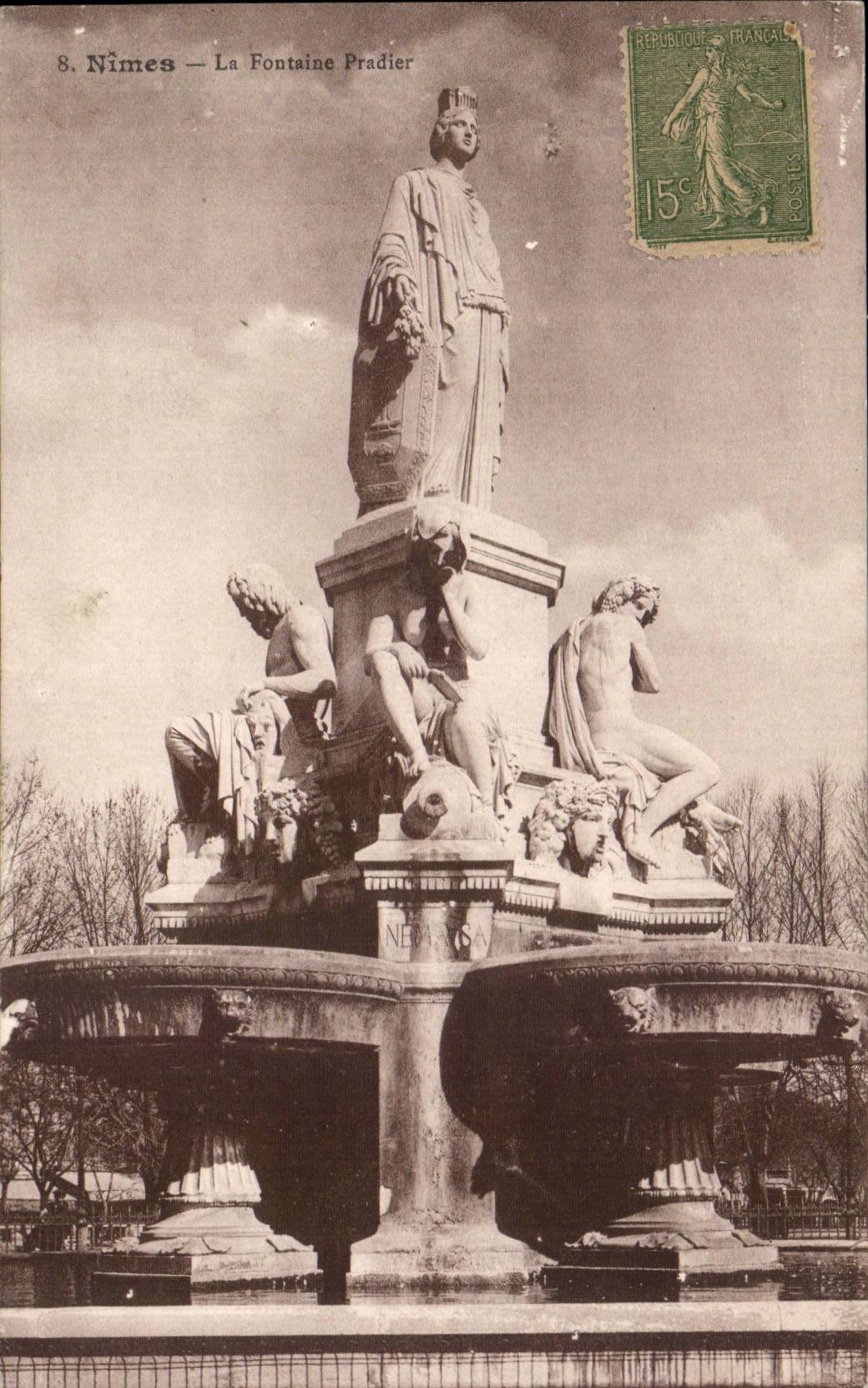 CPA Nimes Pradier Brunnen