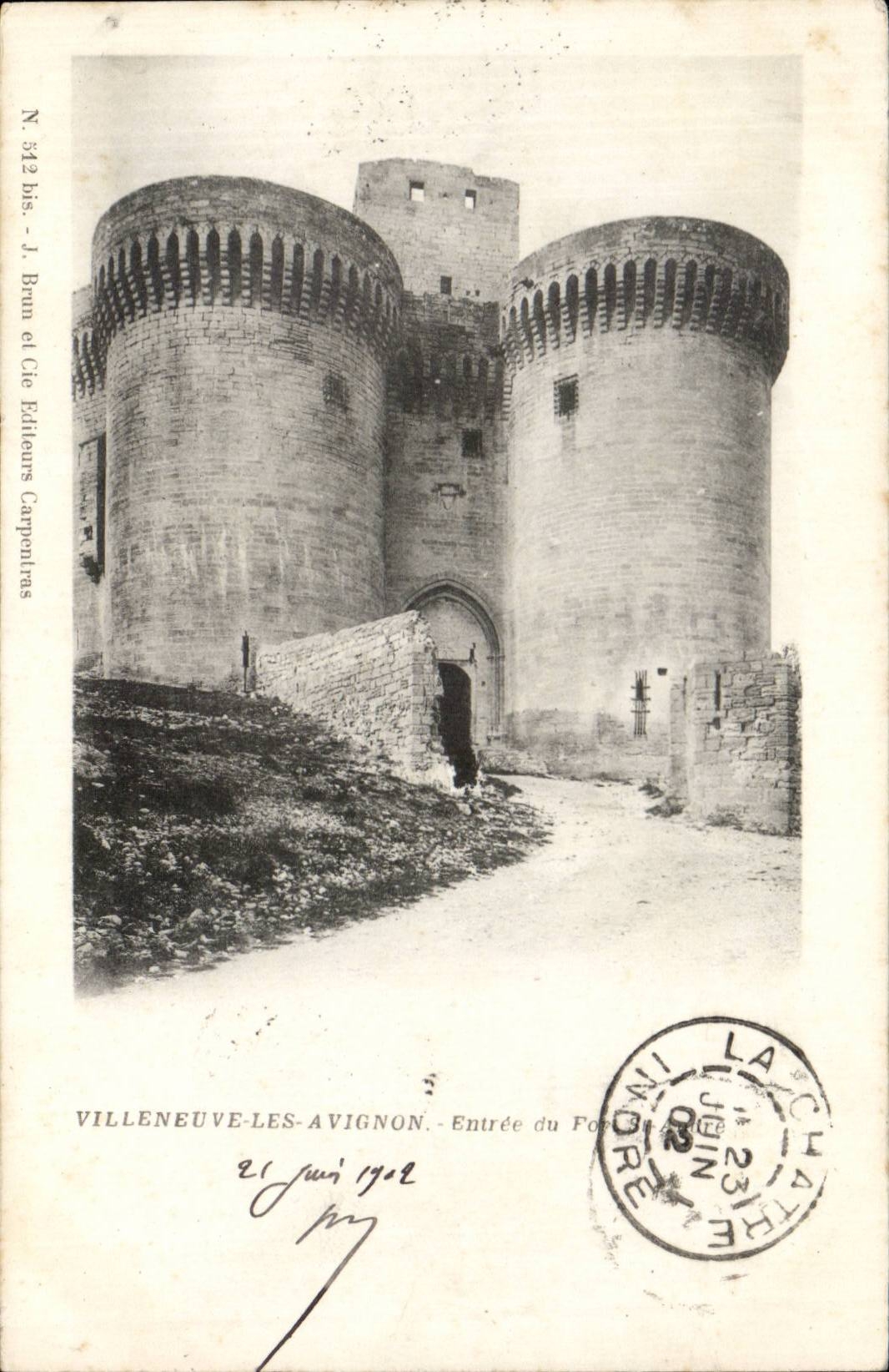 CPA Villeneuve Avignon Eingang des Forts