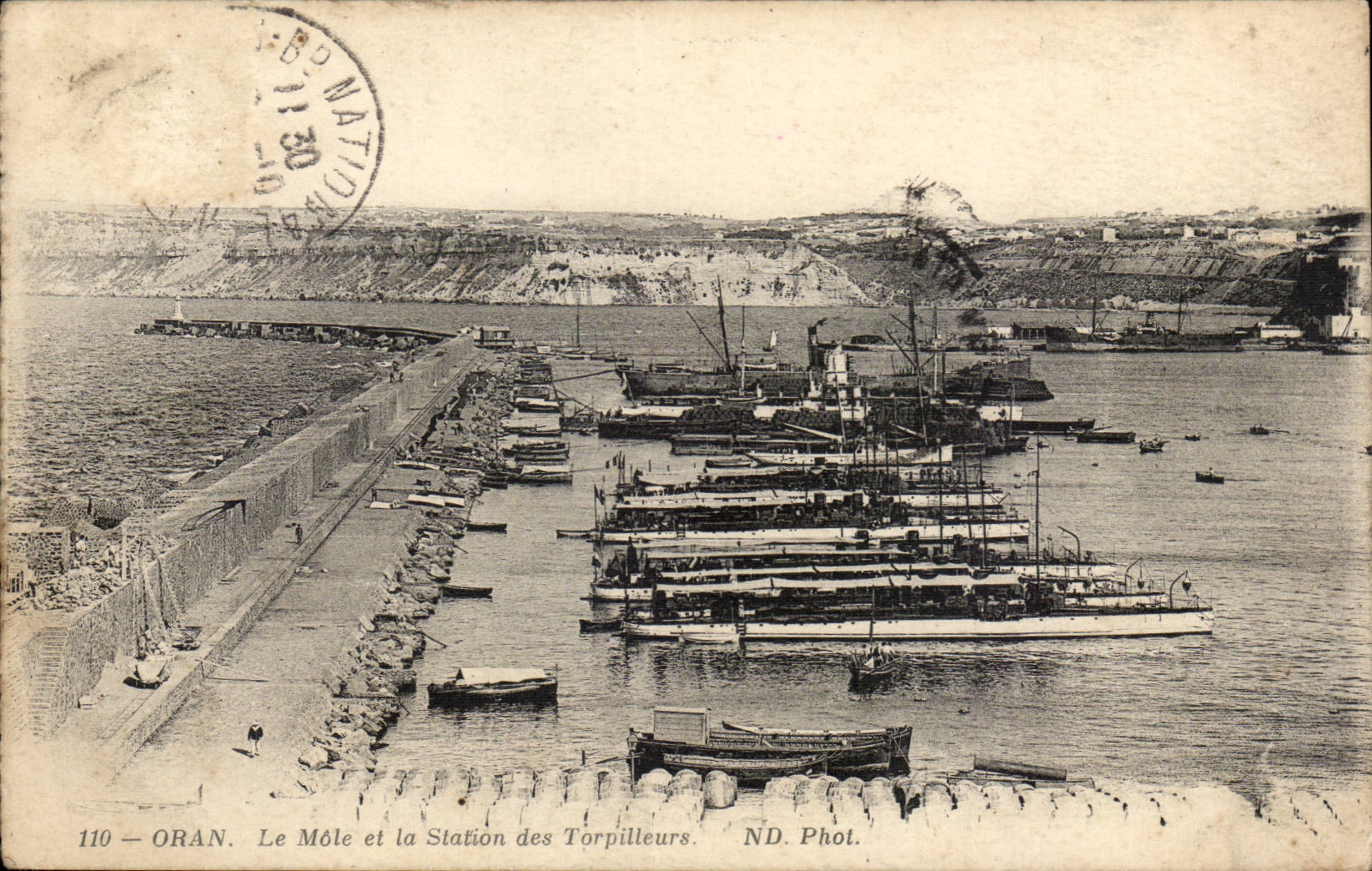 CPA Algeria oran the Mole and the station of the destroyers