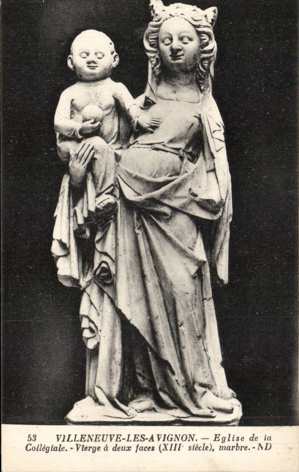 Villeneuve Avignon CPA Eglise of collegial Vierge has two MArbre faces