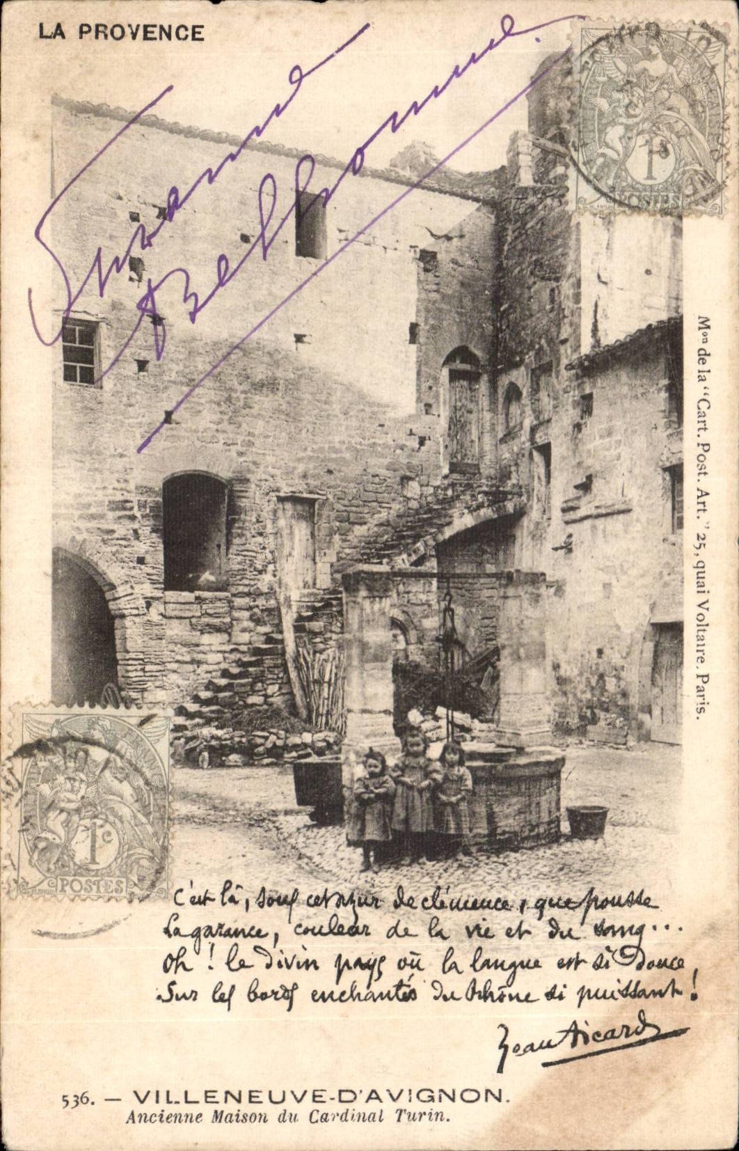 Villeneuve Avignon CPA Old House of the Turin cardinal