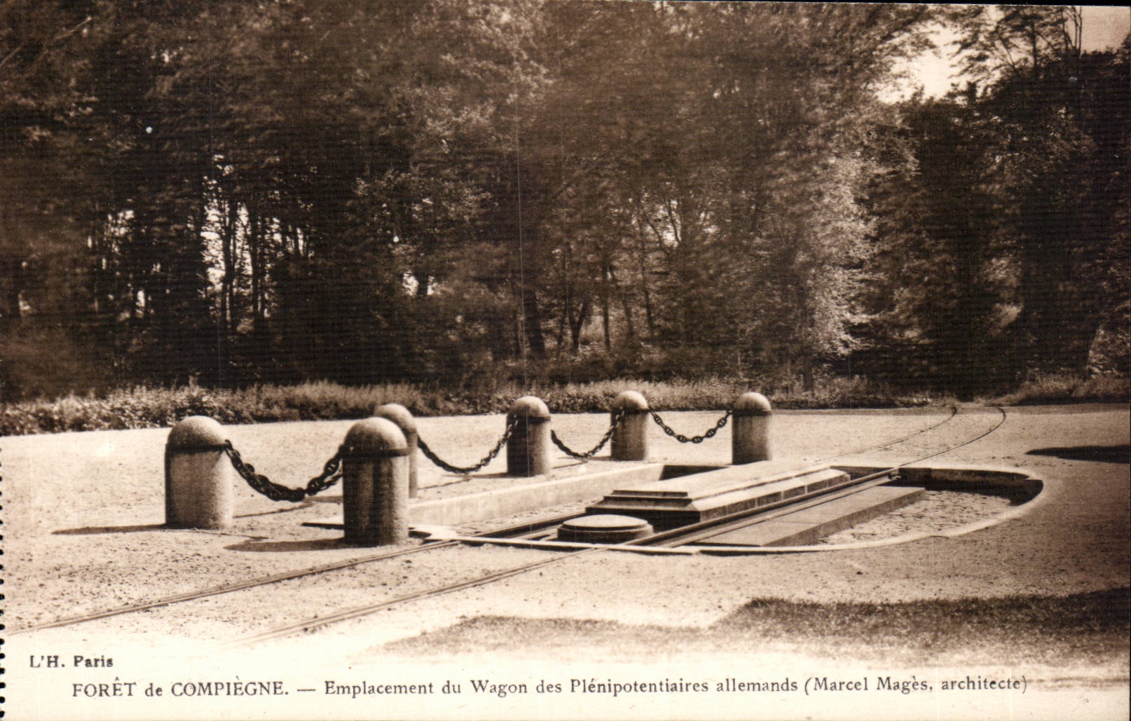 CPA Bohrgerat des Compiegne Aufstellungsortes des Trainers von Bevollmachtigtem (Marcel-Weisen)