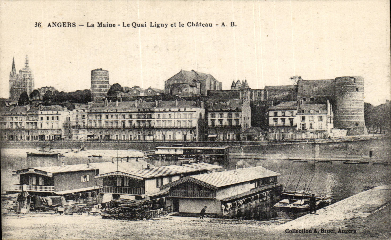 CPA Angers the Ligny quay and the castle