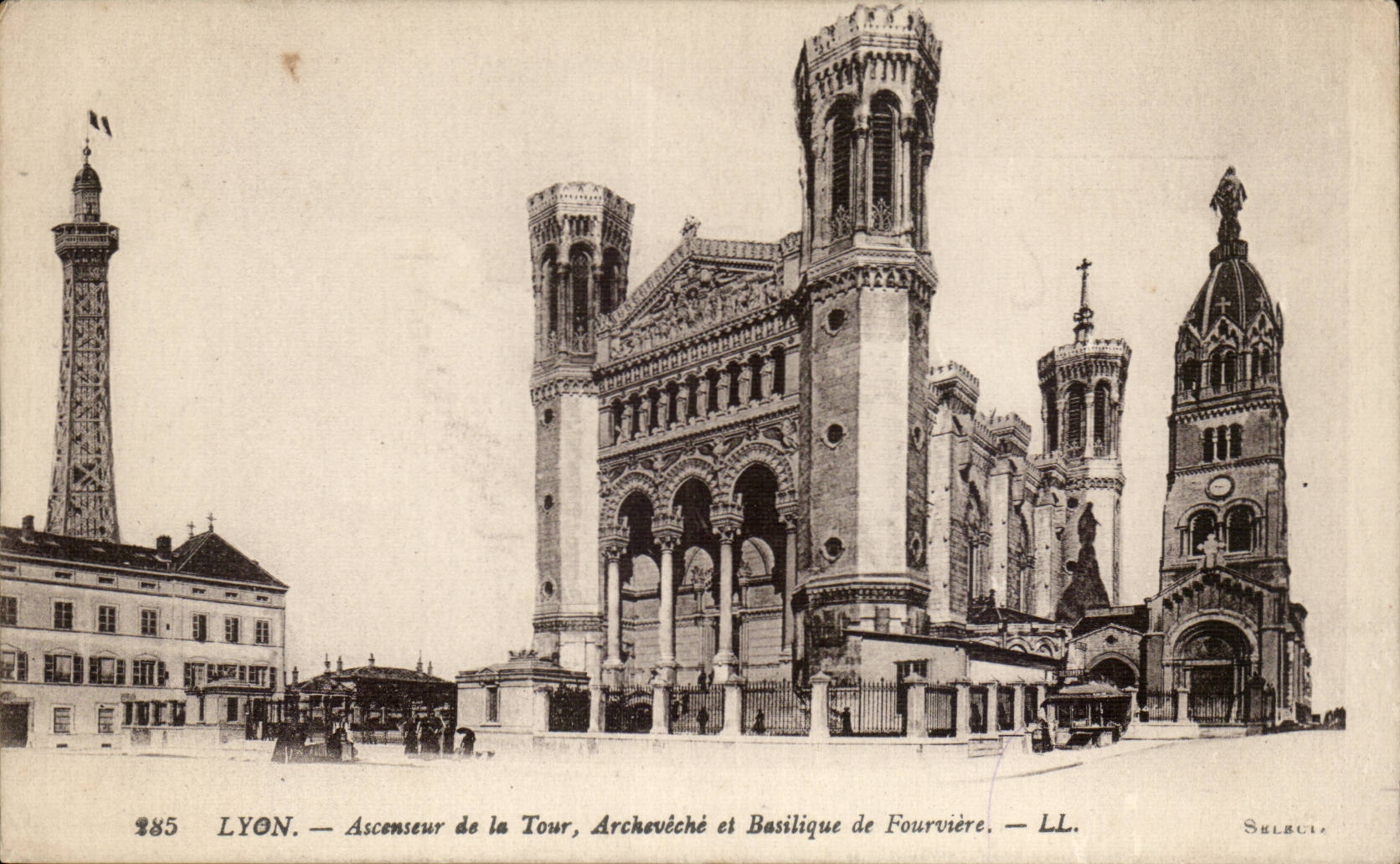 Lyon CPA Elevator of the Tower Archbishop's palace and basilica of Fourviere