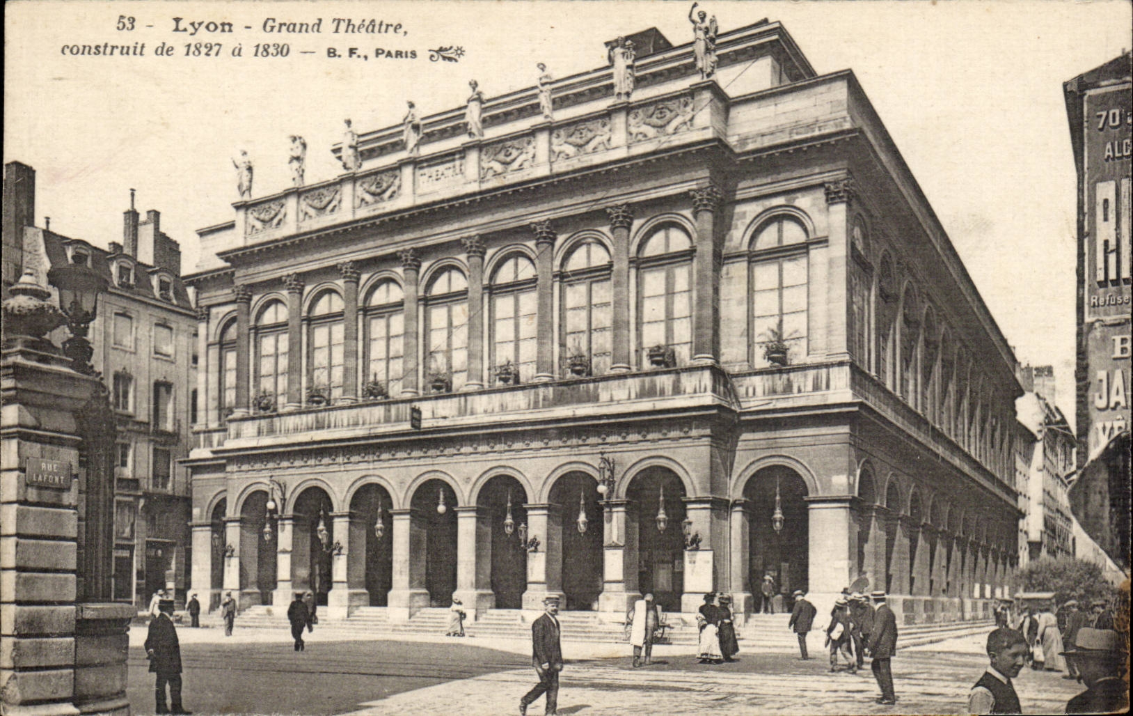 CPA Lyon the large theater builds in 1827 has 1830
