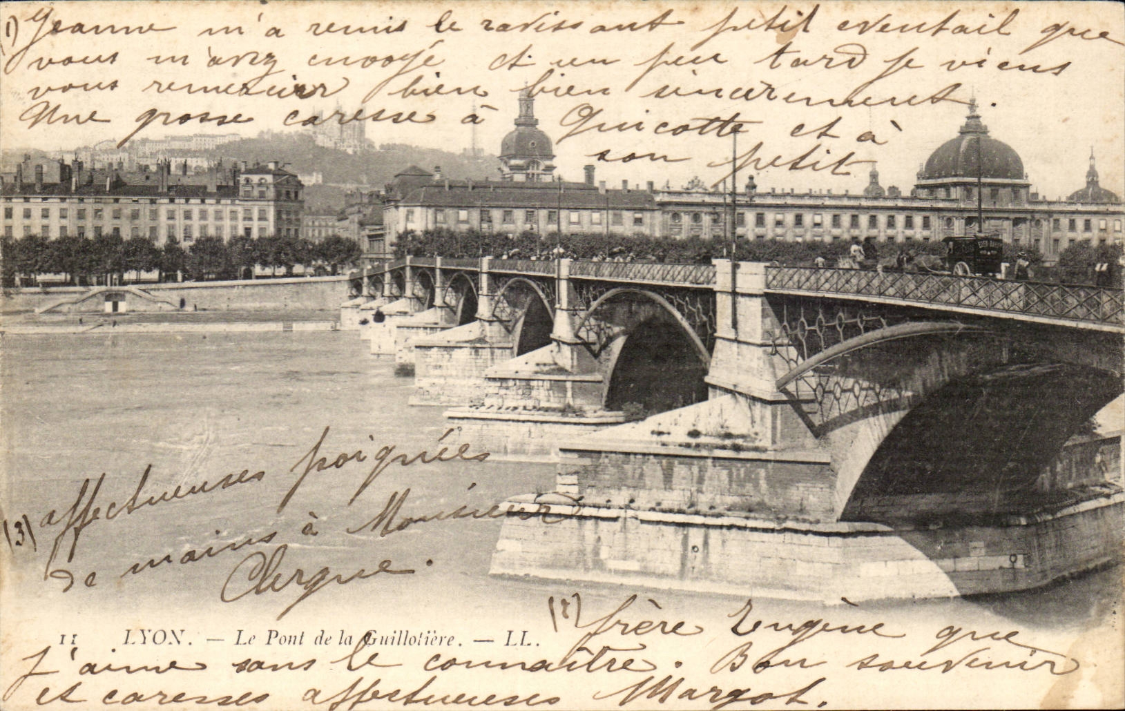 CPA Lyon the bridge of Guillotiere