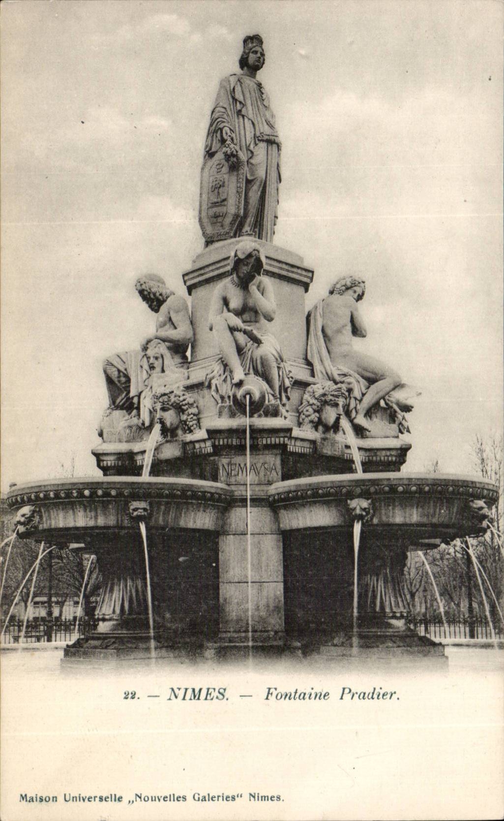 CPA Nimes Pradier Brunnen