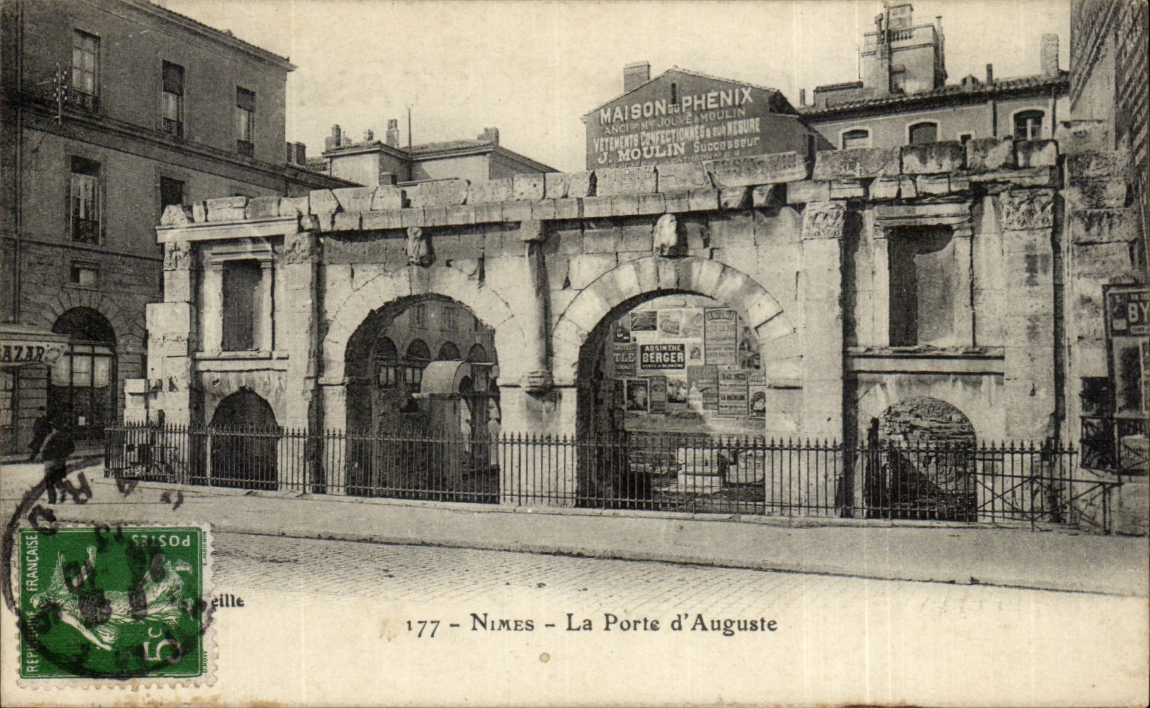 CPA Nimes die Tur von Auguste