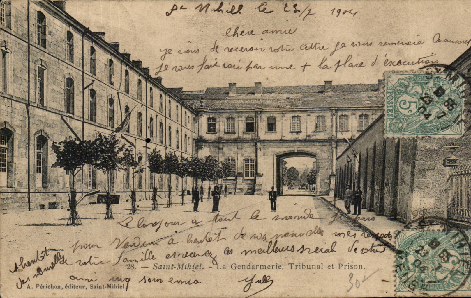 Saint Mihiel CPA the gendarmerie Court and prison
