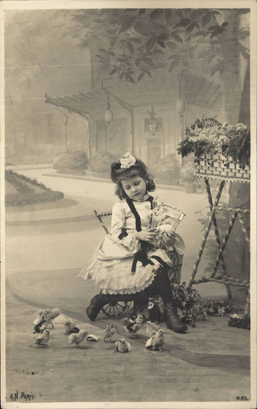 CPA Phantasie-Kind-Kuken