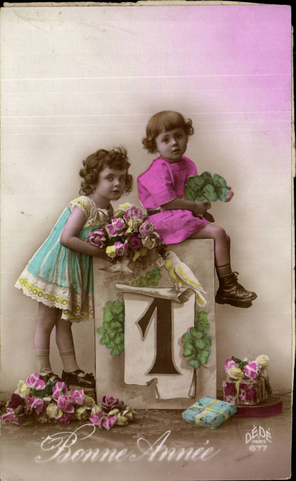 CPA Phantasie-Kind-gluckliches neues Jahr