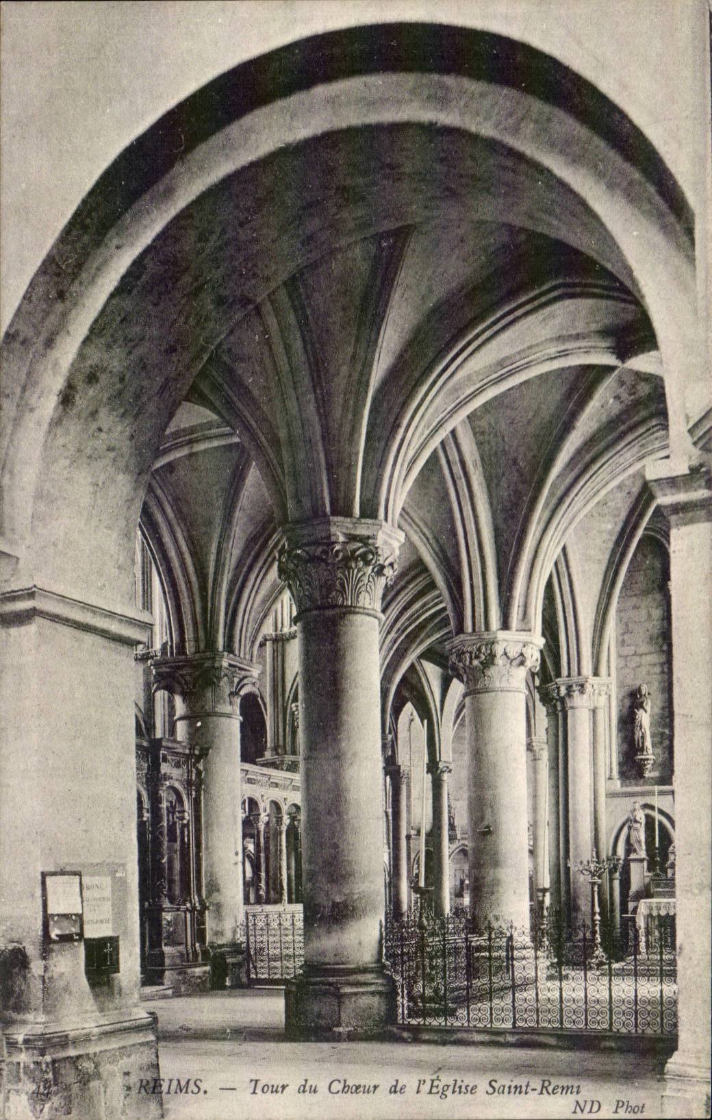 Reims CPA Tower of the chorus of the church Remi Saint