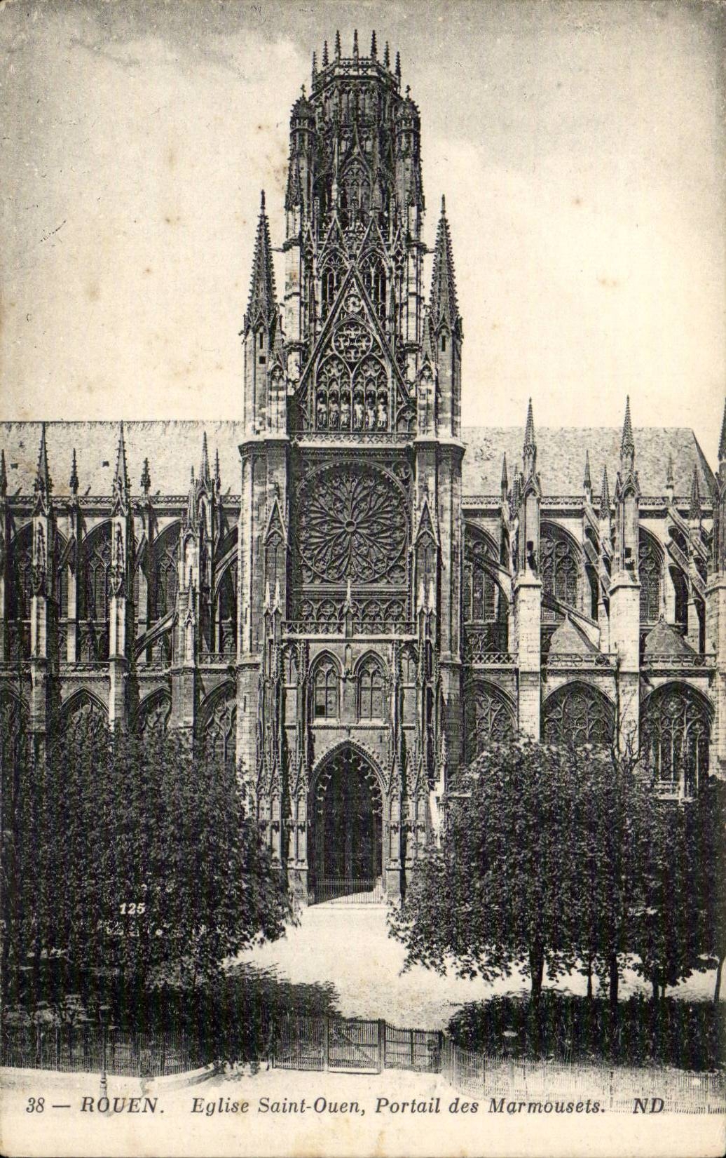 Rouen CPA Church Saint ouen gate of Marmousets