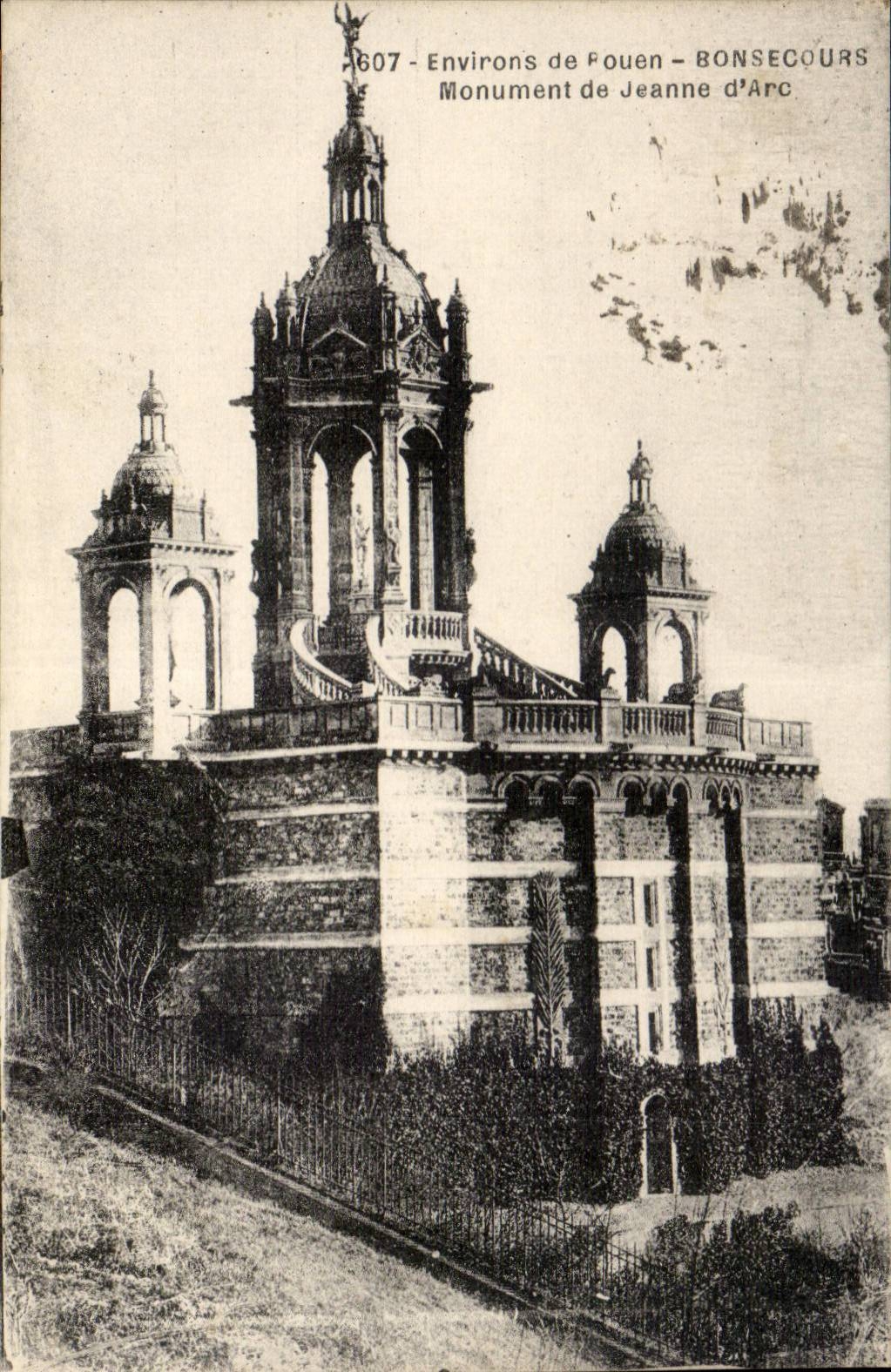 Surroundings of Rouen CPA Bonsecours Monument of Jeanne of arc