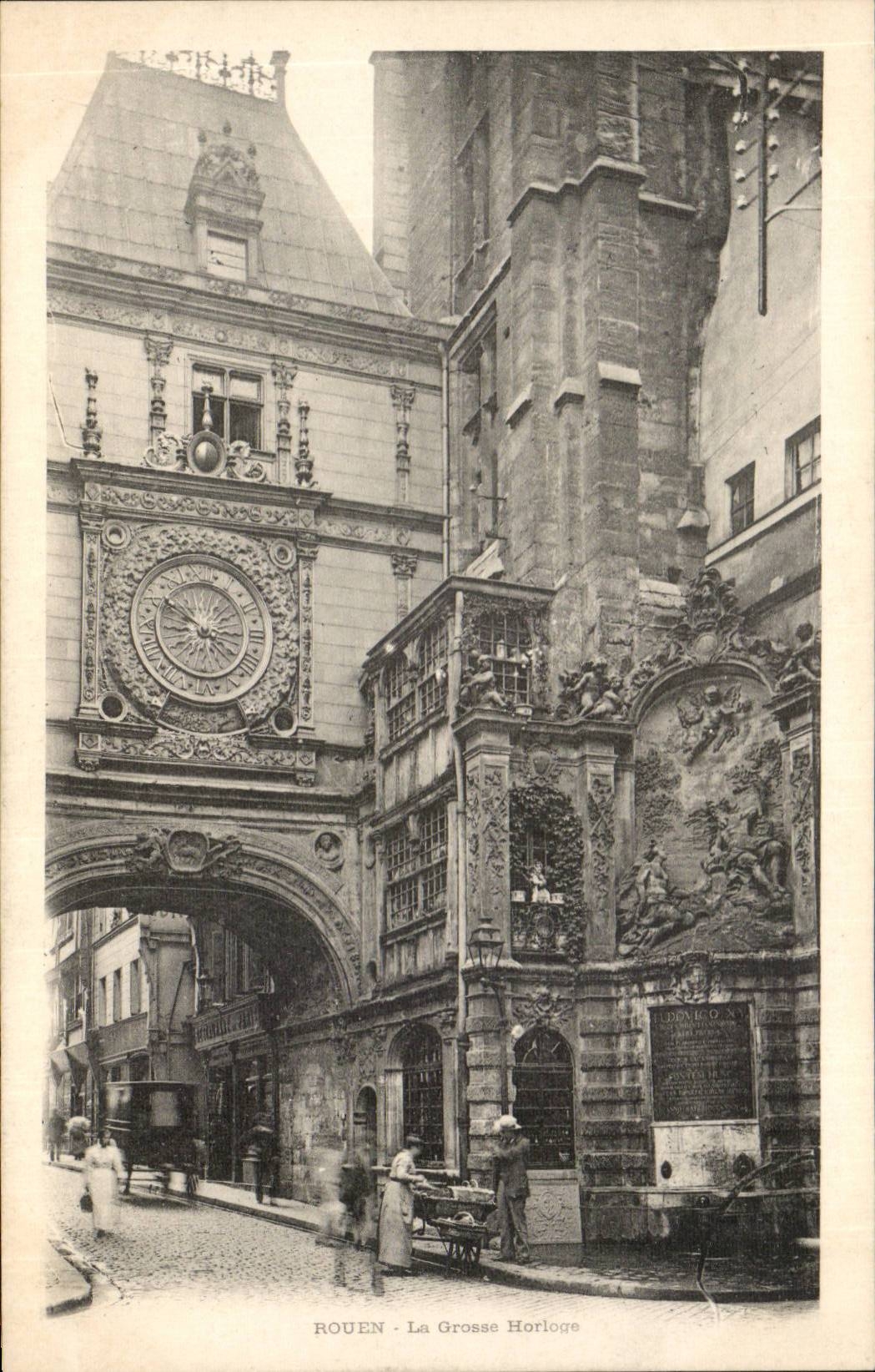 CPA Rouen the large clock