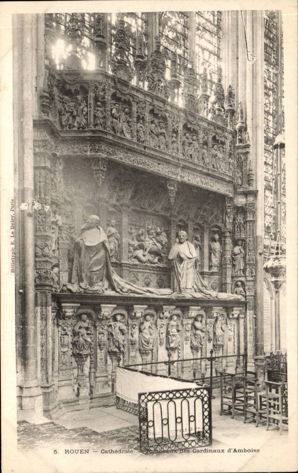 Rouen CPA Cathedral Tomb of the cardinals of Amboise