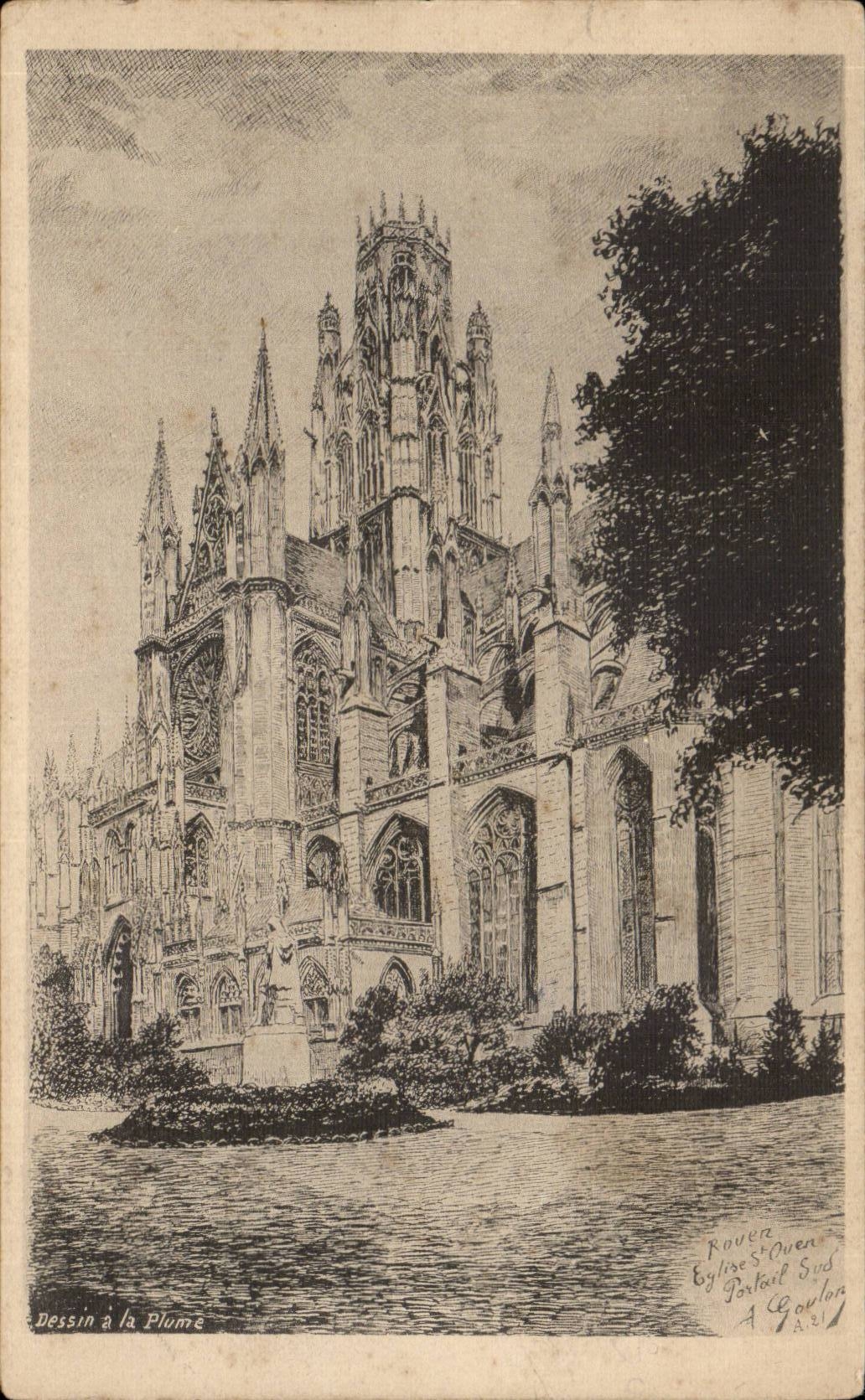 Rouen CPA Church St ouen southern Gate